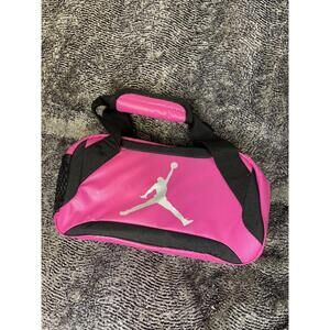 NWOT Nike Air Jordan Pink Insulated Lunch Box Bag Tote With Handle W/Side Holder